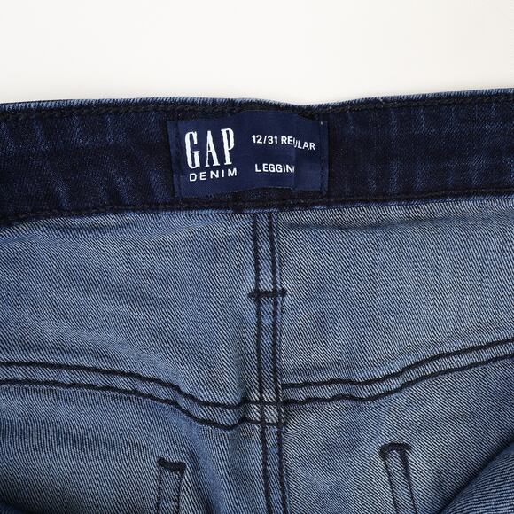 Gap Denim Womens 12/31 Regular Blue Jean Leggings Dark Wash - Picture 9 of 10